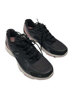 Ryka Womens Devo Plus 2 Running Shoes Active Black Ombre Mesh Lace Up 10M New